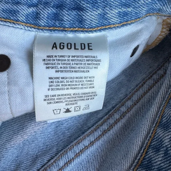 AGOLDE Size 30 - Parker Long Jean Shorts in Swapmeet Blue - Picture 4 of 4